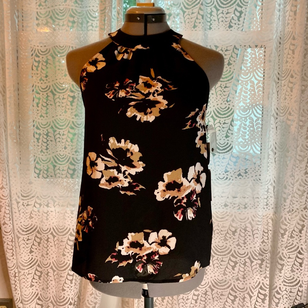 NWT Women’s 1.State Tropic Halter Sleeveless Blouse XS